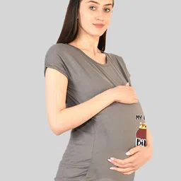 SillyBoom Maternity Graphic Printed Cotton T-shirt image 4