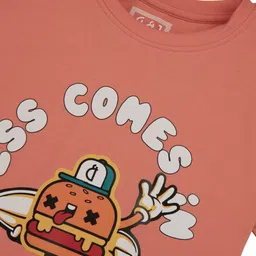 Gini and Jony Boys Typography Printed Cotton Knitted T-shirt image 2