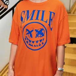 Christy World Pack of 2 Typography Printed Oversized T-shirt image 3