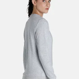 Puma Women Grey Essentials Logo Regular Fit SweatShirt image 4