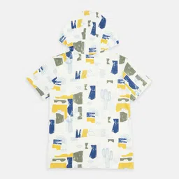 Pantaloons Junior Boys Conversational Printed Hooded Cotton T-shirt image 3