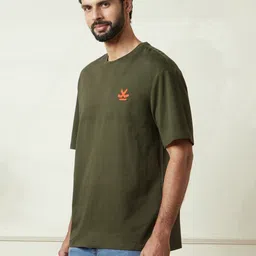 WROGN Men Graphic Printed Round Neck Cotton Relaxed Fit T-shirt image 3