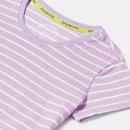 Jockey Girls Combed Cotton Striped Regular Fit Round Neck Short Sleeve Tshirt - AG75 image 3