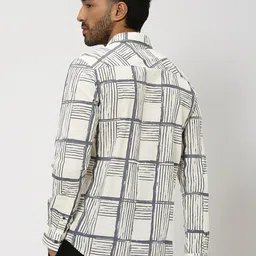 Mufti Slim Fit Other Checks Spread Collar Long Sleeve Cotton Casual Shirt image 5