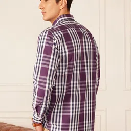 DENNISON Smart Tartan Checks Checked Button-Down Collar Cotton Casual Shirt image 4