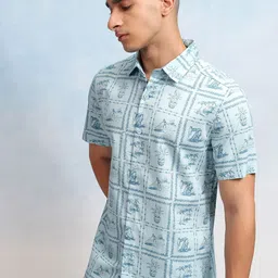 HIGHLANDER Men Opaque Printed Casual Shirt image 4