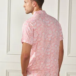 Dennis Lingo Floral Printed Cuban Collar Regular Fit Casual Shirt image 4