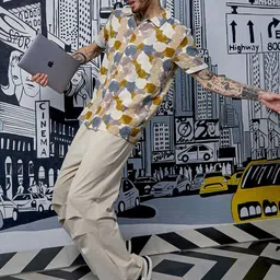 Campus Sutra Abstract Print Shirt image 4