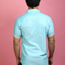 INDIAN THREADS India Slim Button Down Collar Cotton Casual Shirt image 4