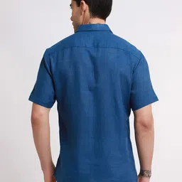 Banana Club Classic Spread Collar Short Sleeves Linen Regular Fit Casual Shirt image 4