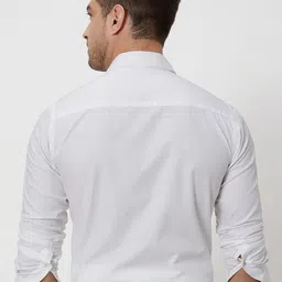 Mufti Slim Fit Textured Self Design Cotton Casual Shirt image 2