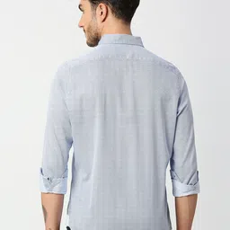 Thomas Scott Men Blue Slim Fit Printed Cotton Casual Shirt image 4