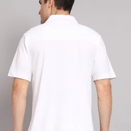 GRIFFEL Premium Cuban Collar Short Sleeves Cotton Casual Shirt image 4