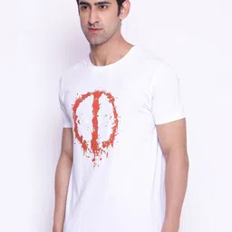 Marvel by Wear Your Mind Men White Red Deadpool Printed Pure Cotton T-shirt image 2