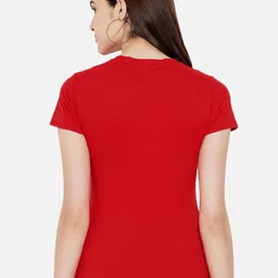 Fabflee Typography Printed Cotton T-shirt image 2