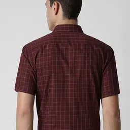 Peter England Buffalo Checked Spread Collar Formal Shirt image 4