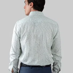 MUTAQINOTI Comfort Regular Fit Micro Ditsy Printed Cotton Formal Shirt image 4