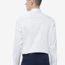 JADE BLUE Men Printed Formal Cotton Shirt image 4