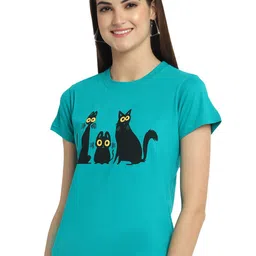 Fabflee Pack Of 4 Typography Printed Cotton T-shirt image 3