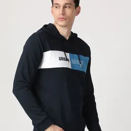 Lee Men Typography Colourblocked Hooded Sweatshirt image 4