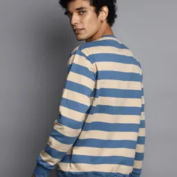 V-Mart Striped Round Neck Pullover Sweatshirt image 4