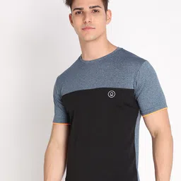 Chkokko Men Blue & Black Outdoor T-shirt image 4