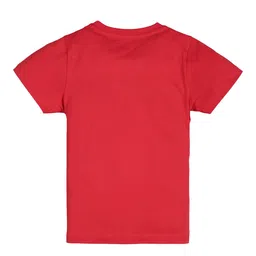 PLUM TREE Boys Red and White Pack of 2 Printed T-shirts image 4