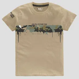 BAESD Boys Pack Of 3 Typography Printed Pure Cotton T-shirt image 2