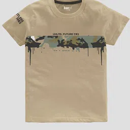 BAESD Boys Pack Of 3 Typography Printed Pure Cotton T-shirt image 2