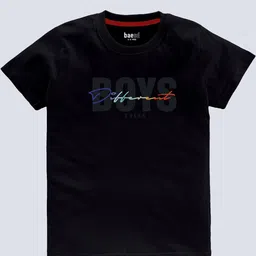 BAESD Boys Pack Of 3 Typography Printed Cotton T-shirt image 3