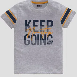 BAESD Boys Pack Of 3 Typography Printed Round Neck Short Sleeves Pure Cotton T-shirt image 4