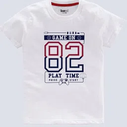 BAESD Boys Pack Of 5 Typography Printed Cotton T Shirts image 2