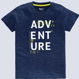 BAESD Boys Pack Of 5 Typography Printed Round Neck T-shirts image 3