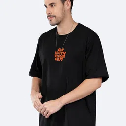 Mad Over Print Round Neck Typography Printed Oversized T-shirt image 3