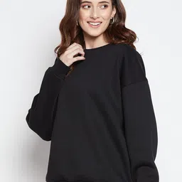 COLOR CAPITAL Drop Shoulder Sleeves Oversized Sweatshirt image 2