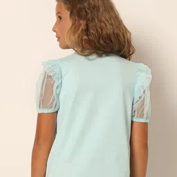 Vero Moda Girls Camouflage Puff Sleeves T-shirt image 4