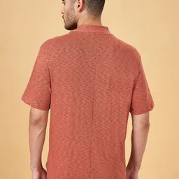 7 Alt by Pantaloons Abstract Printed High Neck Pockets Cotton Relaxed Fit T-shirt image 4