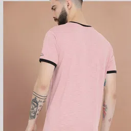 AXMANN Typography Printed Cotton Round Neck Short Sleeves Pockets Casual T-shirt image 5