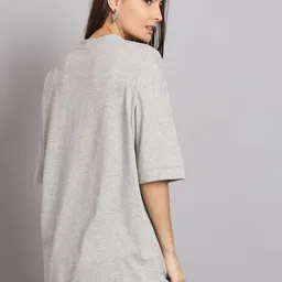 Imsa Moda Graphic Printed Drop-Shoulder Sleeves Cotton T-shirt image 5