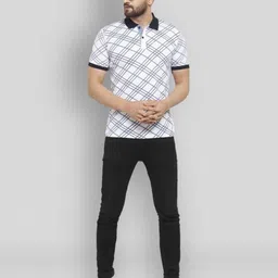 WILD WEST Geometric Printed Polo Collar Casual T-Shirt image 3