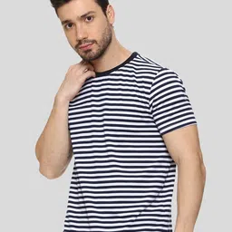 MISCHIEF MONKEY Striped Pure Cotton T-shirt image 2