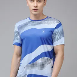 Van Heusen Flex Men Abstract Printed Round Neck Cycling T-shirt image 3