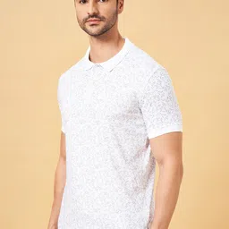 BYFORD by Pantaloons Printed Polo Collar Short Sleeves Cotton Slim Fit T-shirt image 4