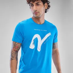 SPYKAR Men Graphic Printed Slim Fit T-shirt image 2