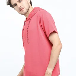 HIGHLANDER Men Structured Hooded Regular Fit T-shirt image 4