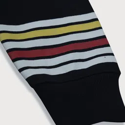 Gini and Jony Boys Black Striped Cotton Sweatshirt image 4