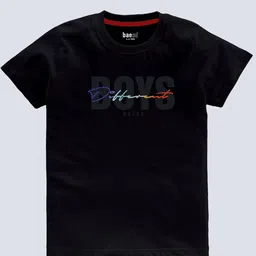 BAESD Boys Pack Of 5 Typography Printed T-Shirt image 5