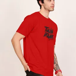 Leotude Men Pack Of 2 Typography Printed Round Neck Oversized T-shirts image 3