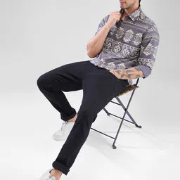 SPYKAR Men Slim Fit Opaque Printed Casual Shirt image 5