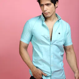 INDIAN THREADS India Slim Button Down Collar Cotton Casual Shirt image 3